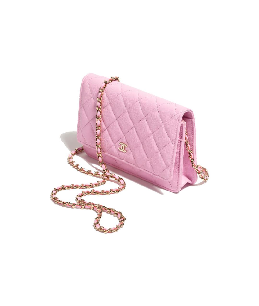 CHANEL Розовая кожаная сумка через плечо, фото 3