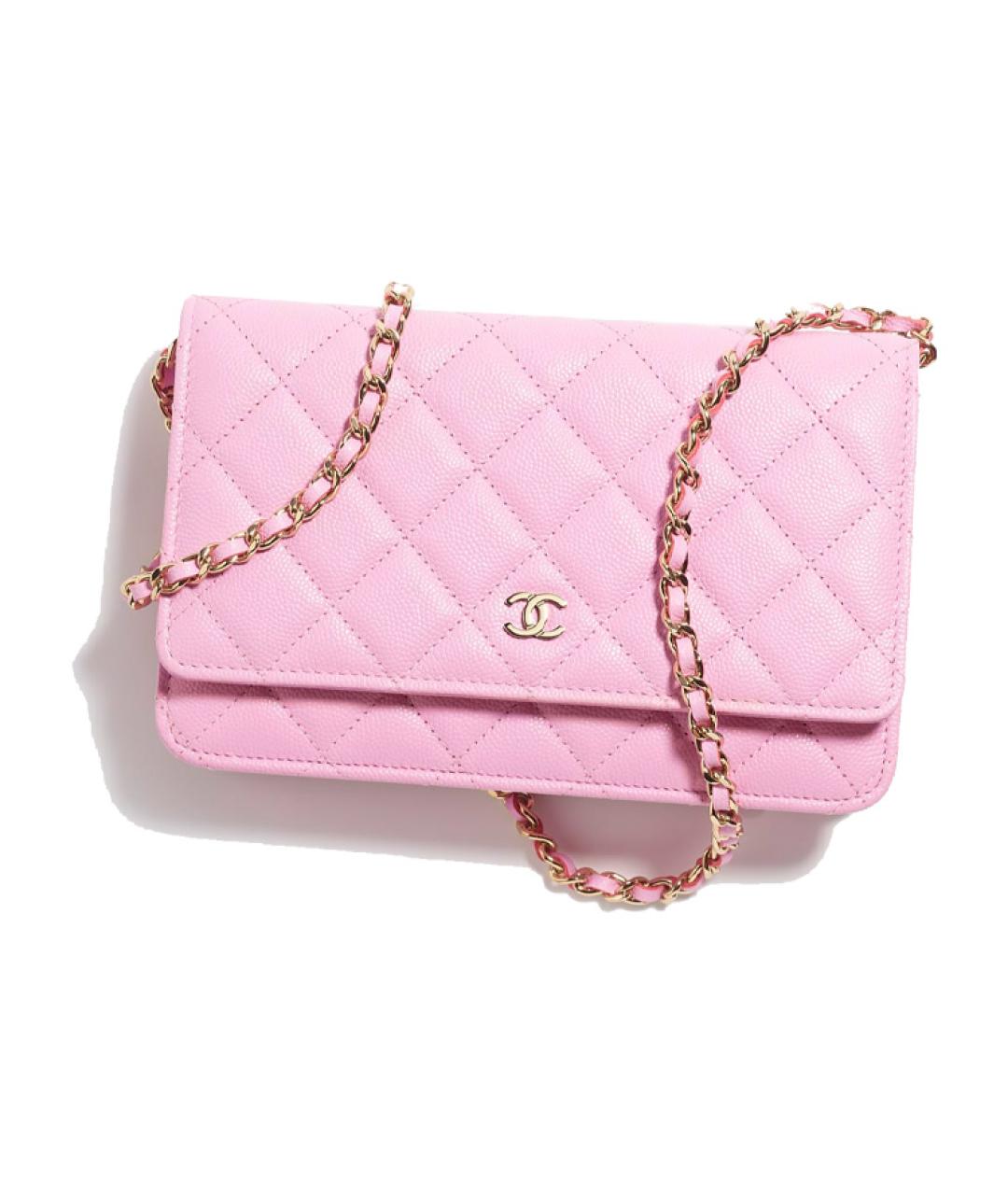 CHANEL Розовая кожаная сумка через плечо, фото 2