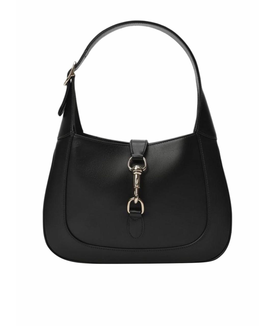 GUCCI Черная кожаная сумка с короткими ручками, фото 1