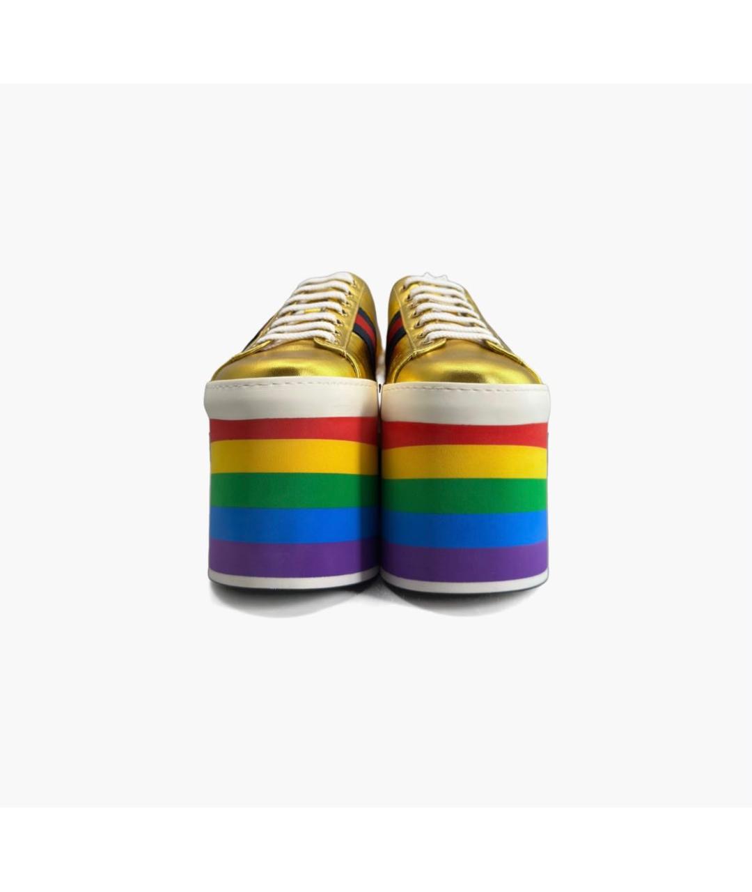 GUCCI Мульти кеды из экзотической кожи, фото 5