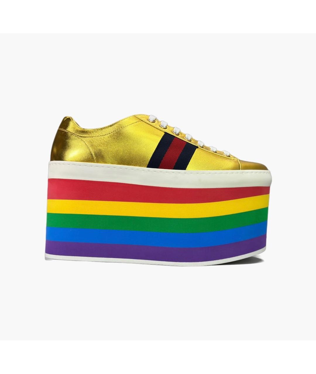 GUCCI Мульти кеды из экзотической кожи, фото 2