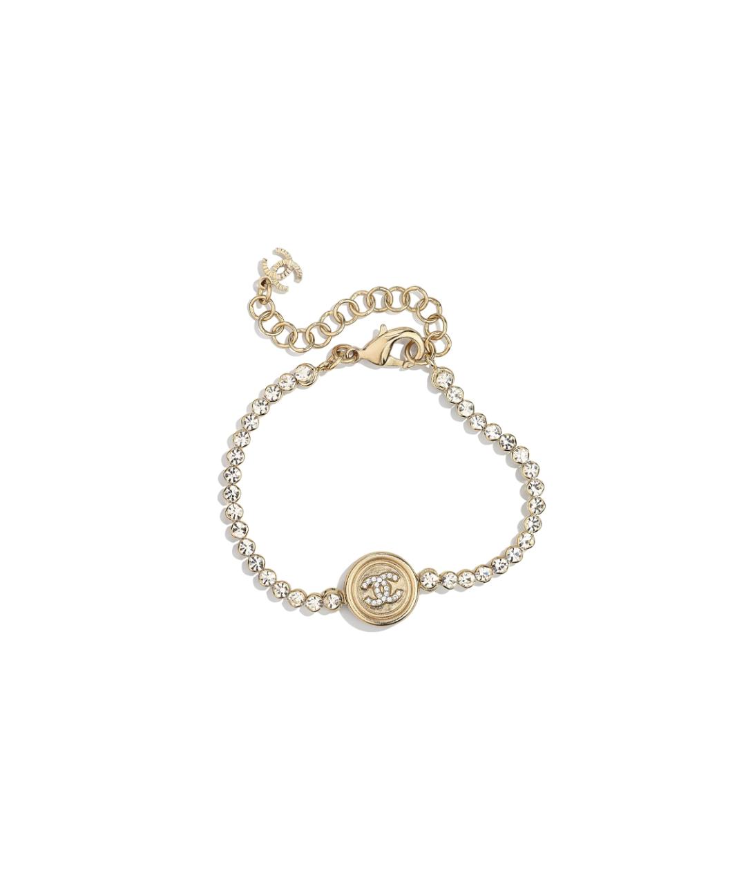 CHANEL Золотой металлический браслет, фото 3