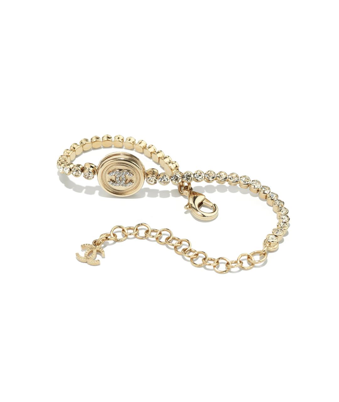 CHANEL Золотой металлический браслет, фото 2