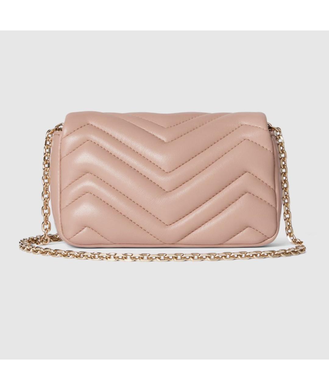 GUCCI Коралловая кожаная сумка через плечо, фото 3