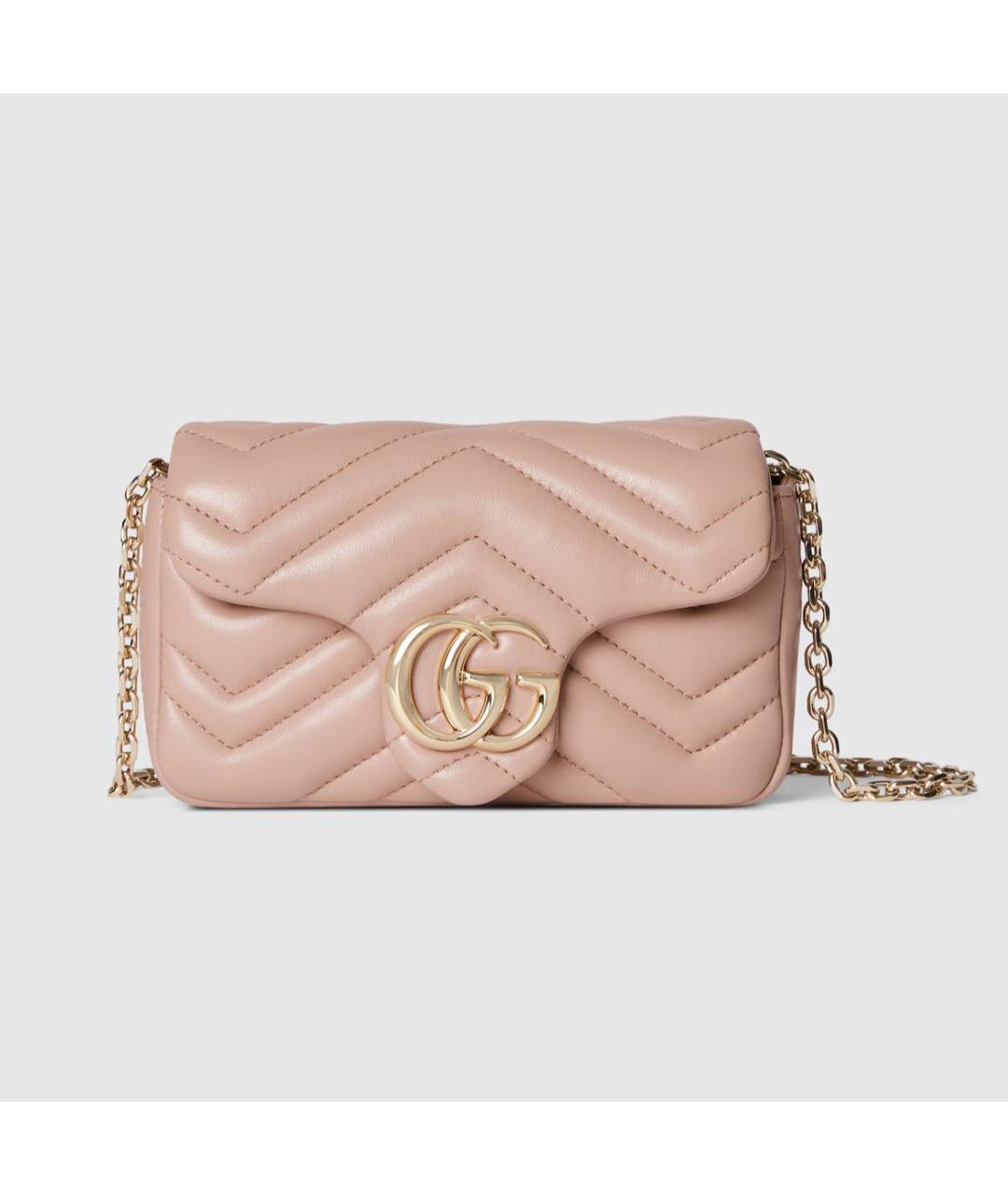 GUCCI Коралловая кожаная сумка через плечо, фото 5