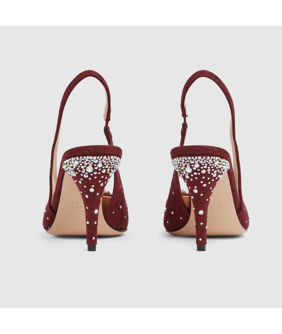 GUCCI Бордовые туфли, фото 4