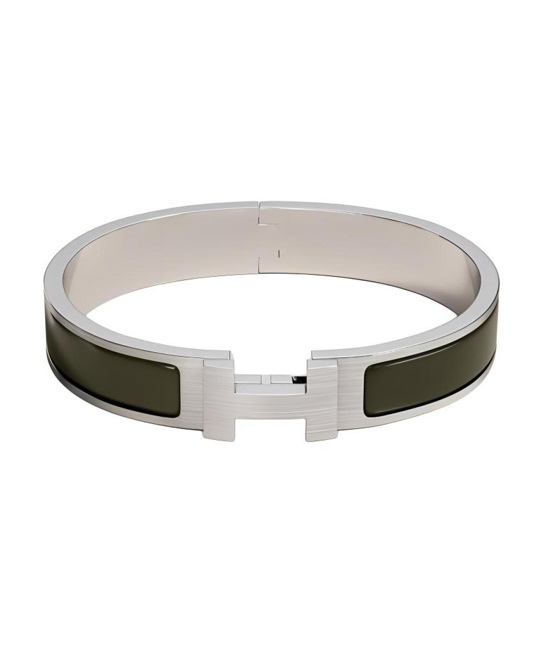 HERMES Зеленый металлический браслет, фото 1