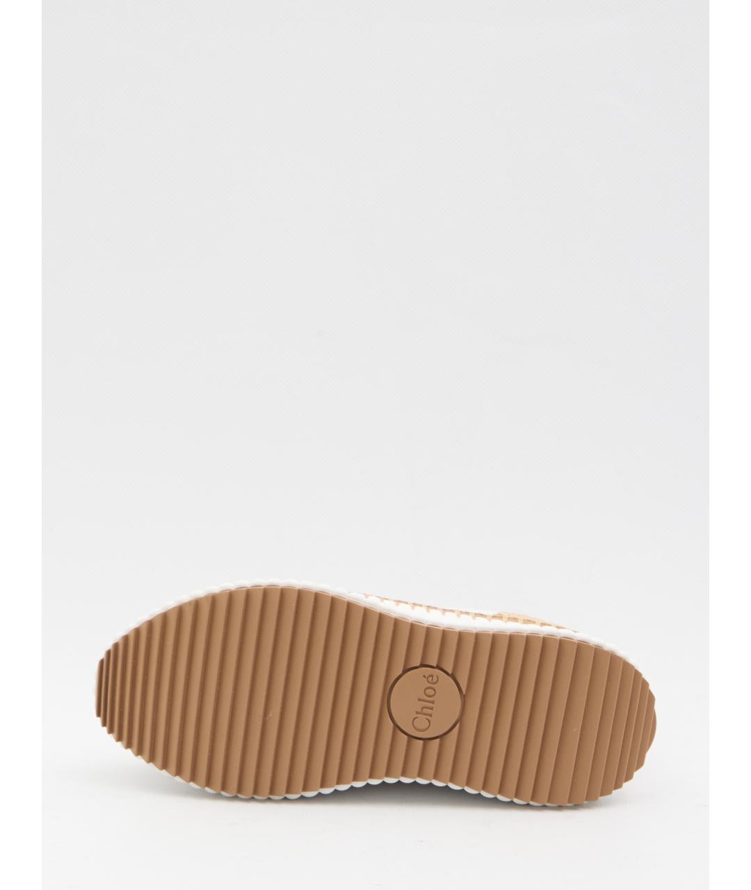 CHLOE Бежевые текстильные кроссовки, фото 4