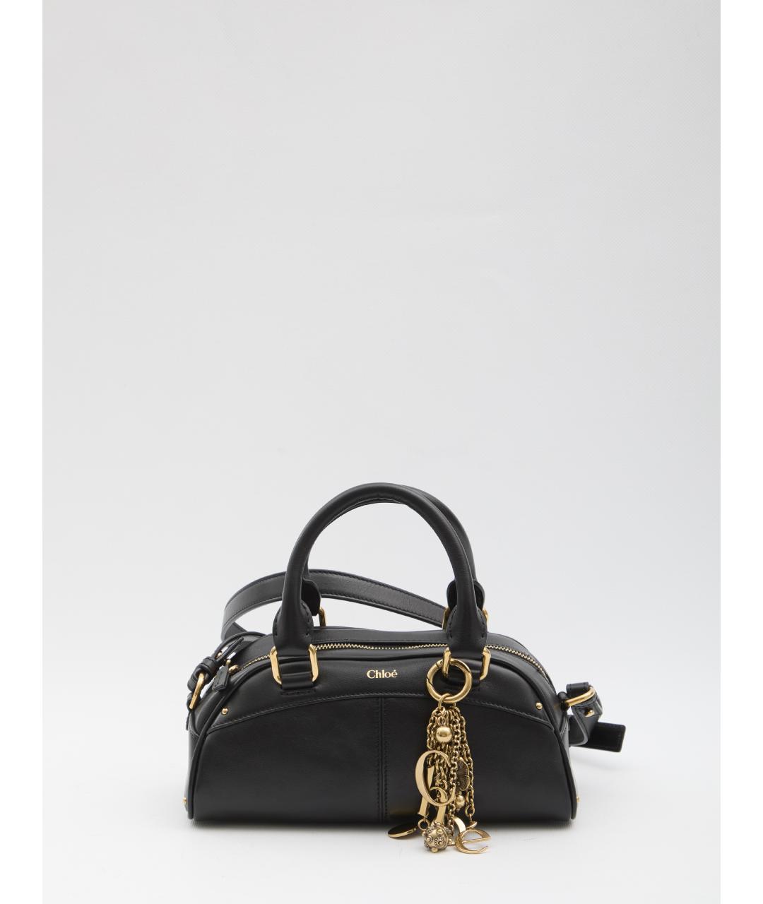 CHLOE Черная кожаная сумка через плечо, фото 5
