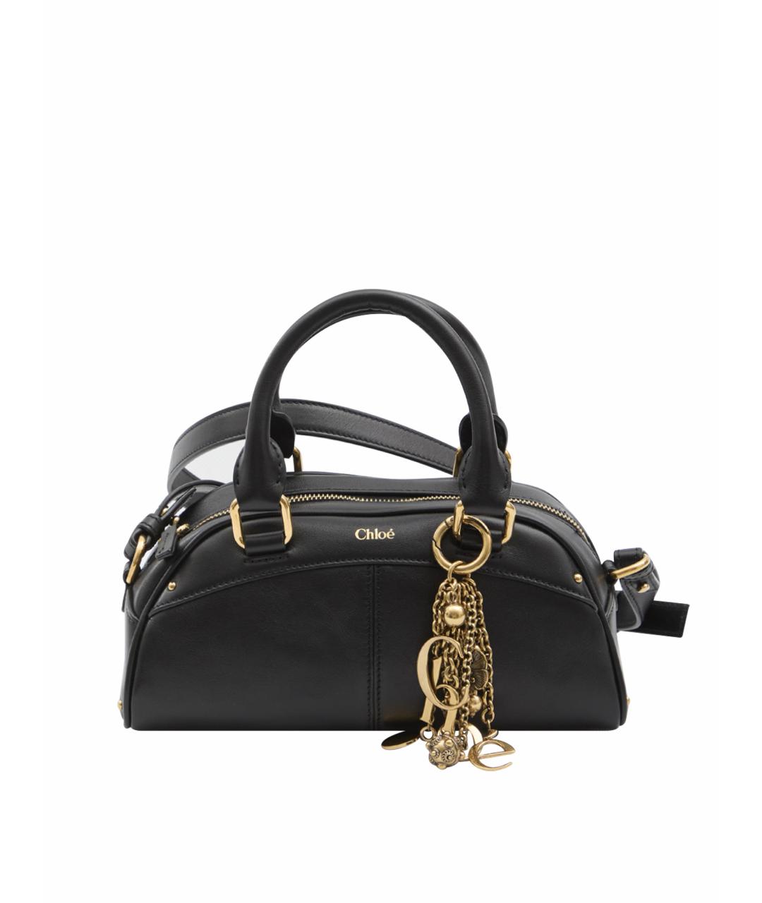 CHLOE Черная кожаная сумка через плечо, фото 1