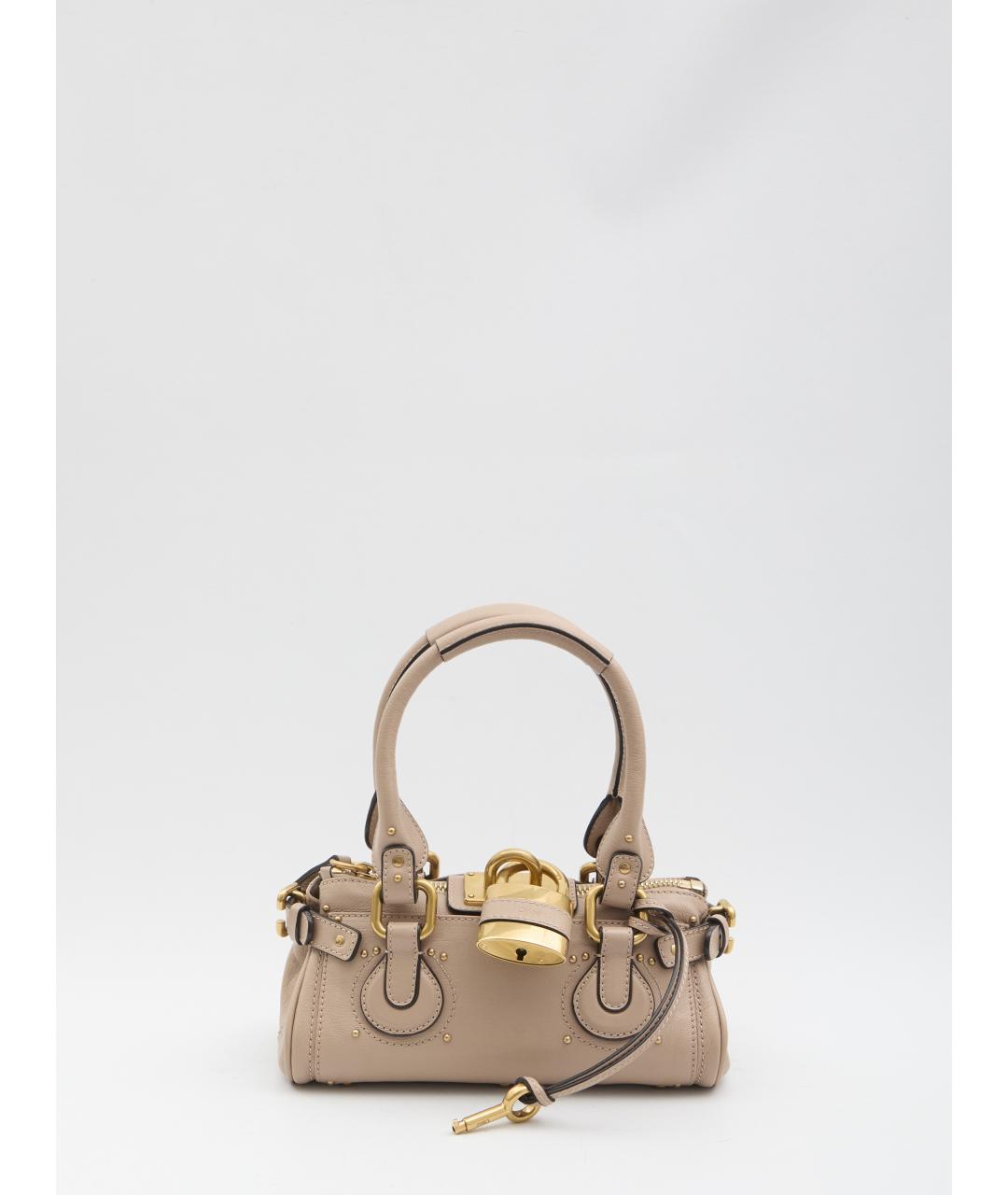 CHLOE Розовая кожаная сумка через плечо, фото 5