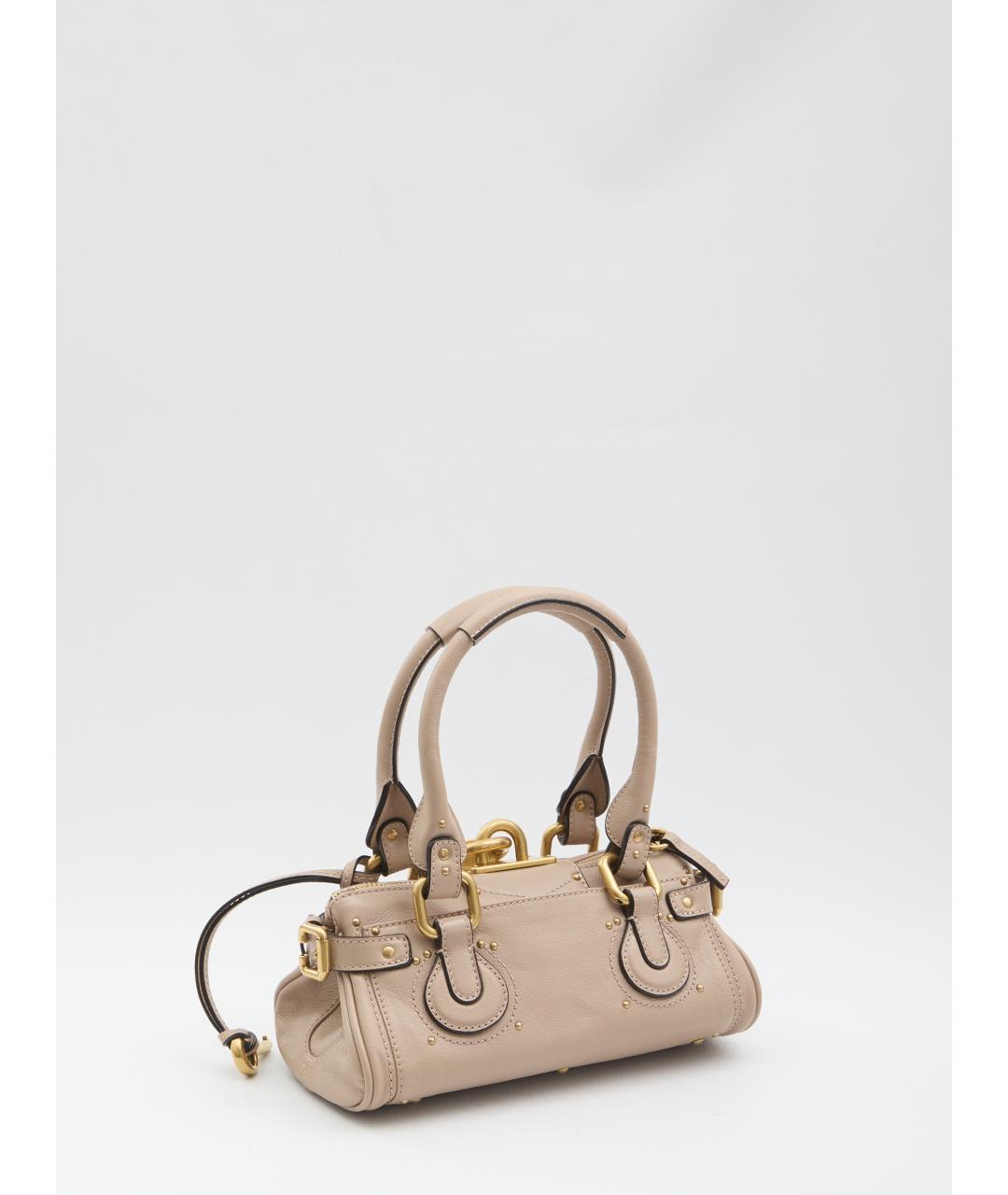 CHLOE Розовая кожаная сумка через плечо, фото 2
