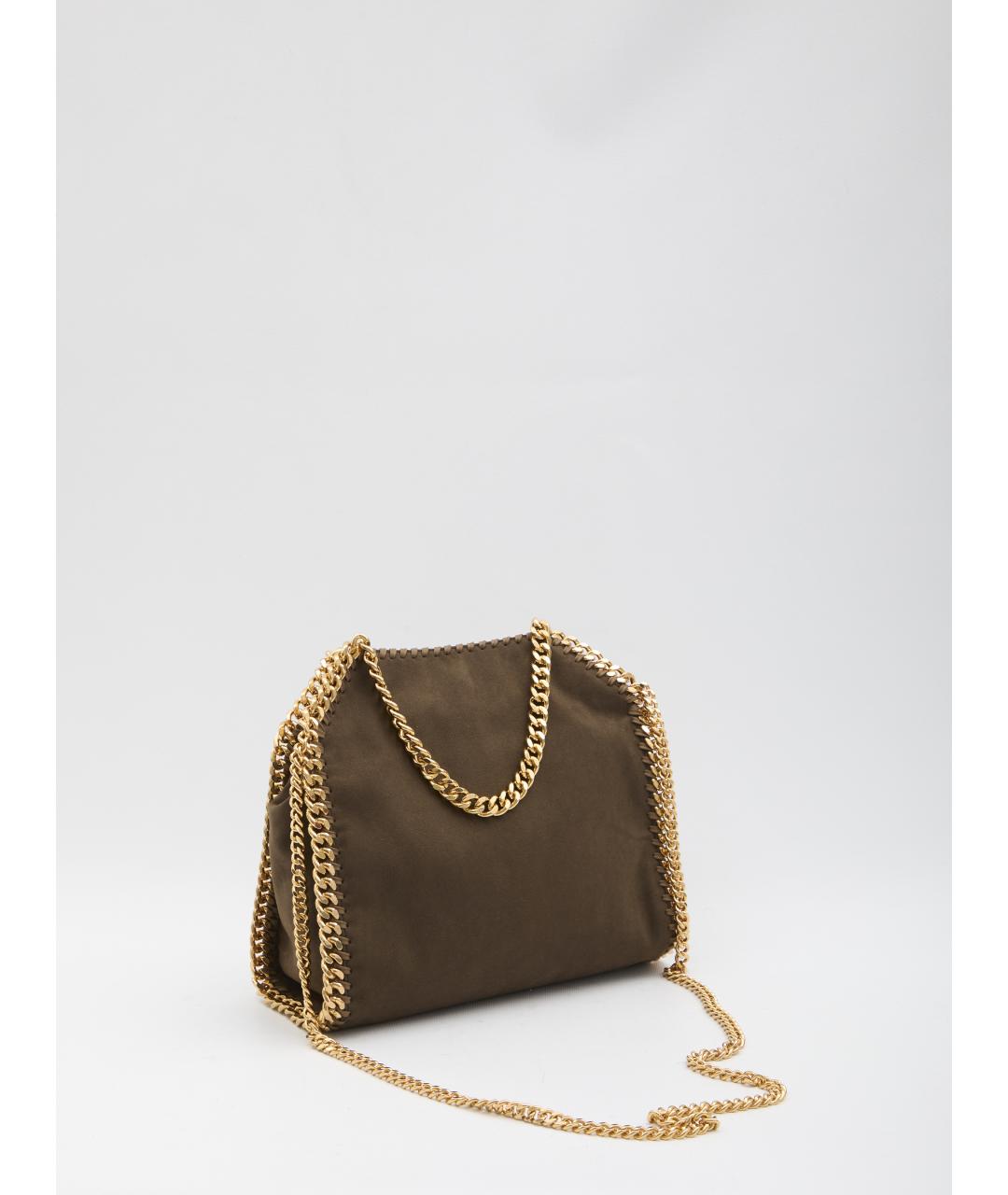 STELLA MCCARTNEY Коричневая тканевая сумка тоут, фото 2