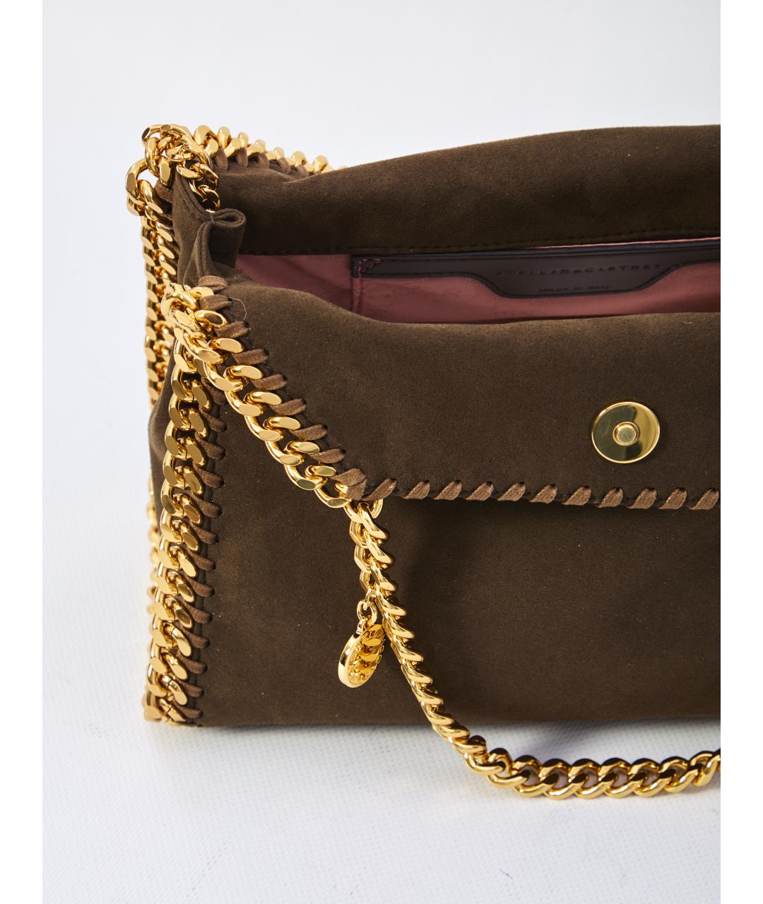 STELLA MCCARTNEY Коричневая тканевая сумка тоут, фото 4