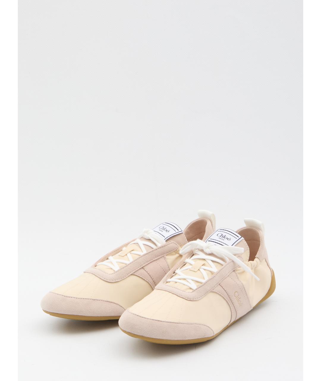 CHLOE Бежевые текстильные кроссовки, фото 2