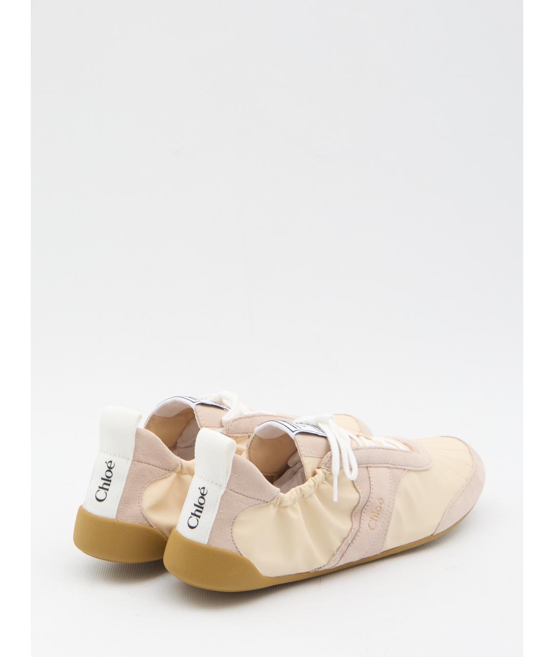 CHLOE Бежевые текстильные кроссовки, фото 3