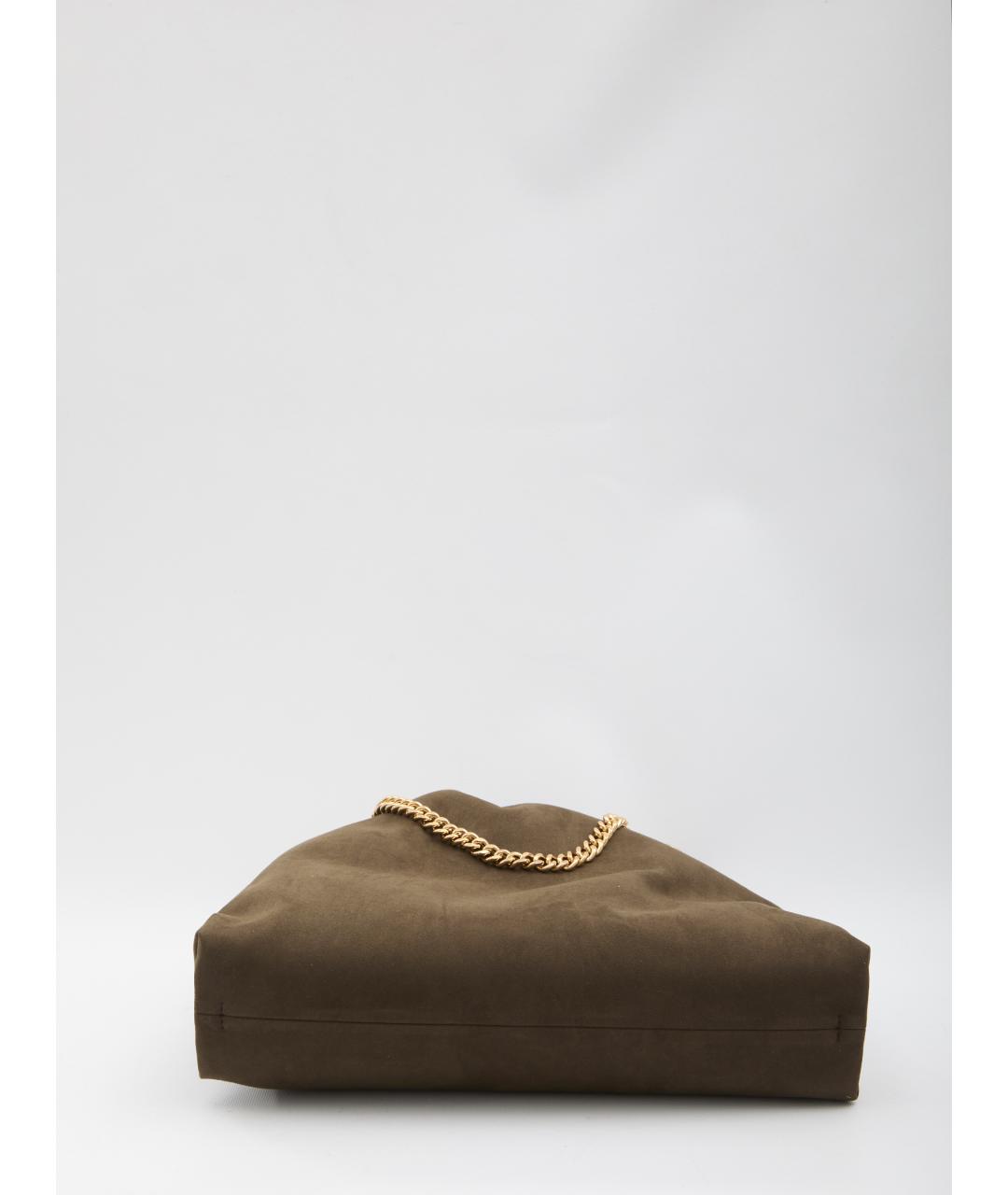 STELLA MCCARTNEY Коричневая тканевая сумка тоут, фото 3