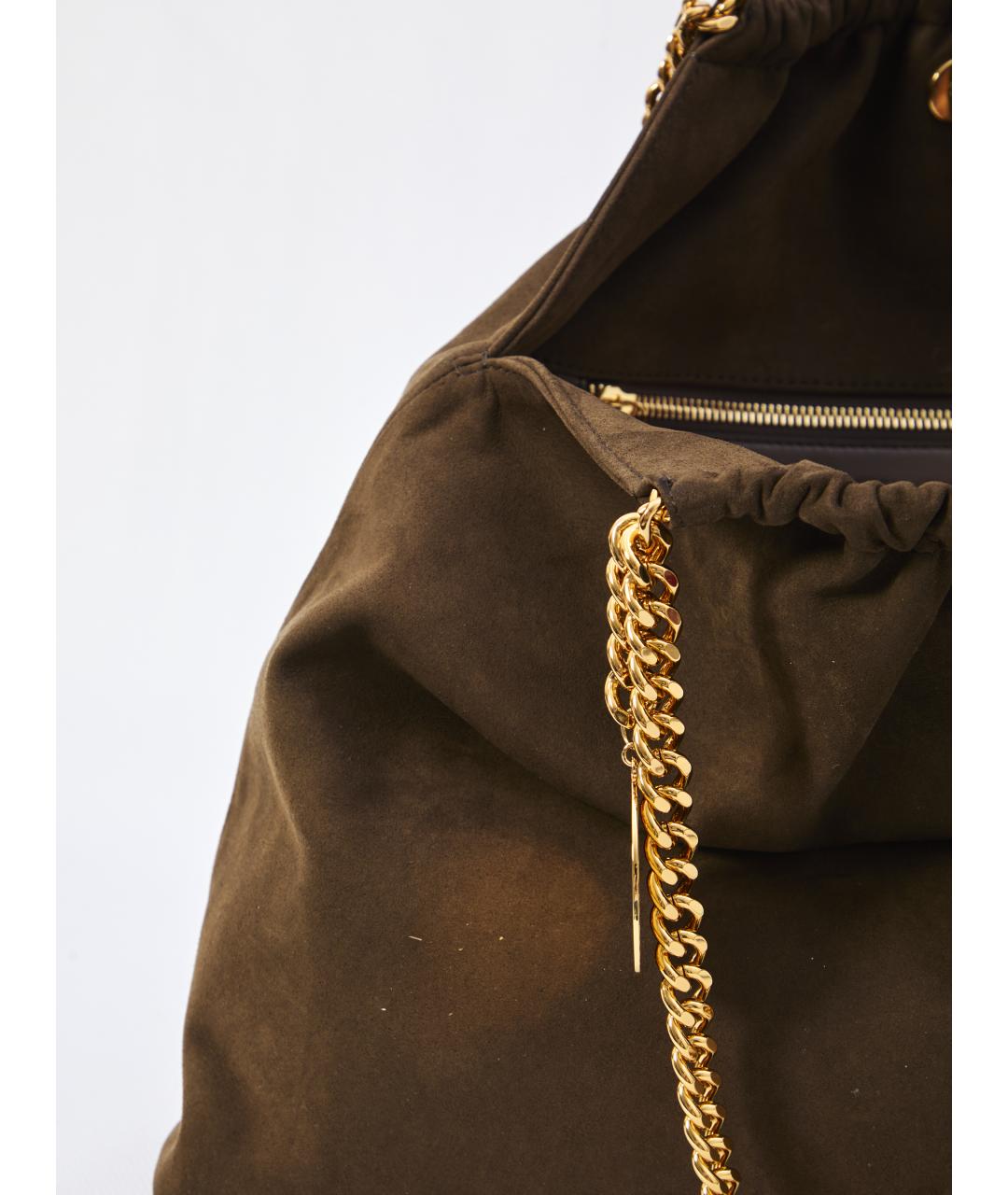 STELLA MCCARTNEY Коричневая тканевая сумка тоут, фото 4