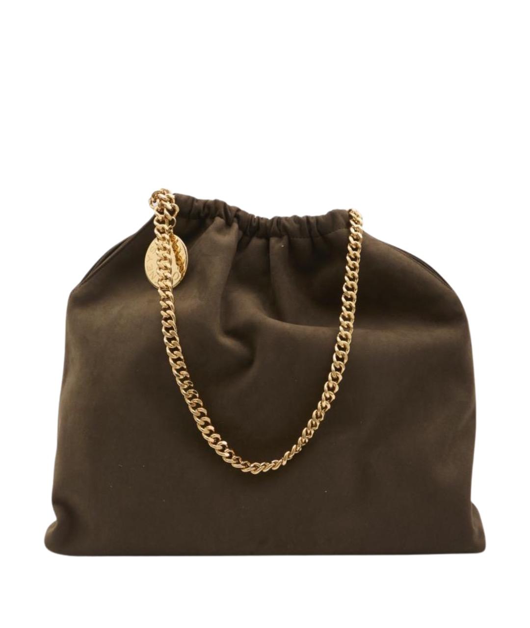 STELLA MCCARTNEY Коричневая тканевая сумка тоут, фото 1