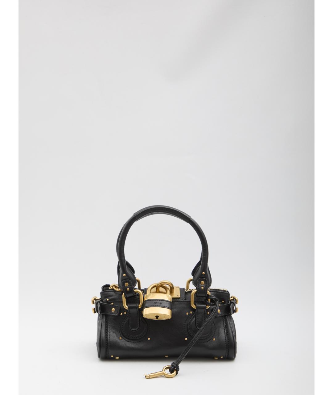 CHLOE Черная кожаная сумка через плечо, фото 5