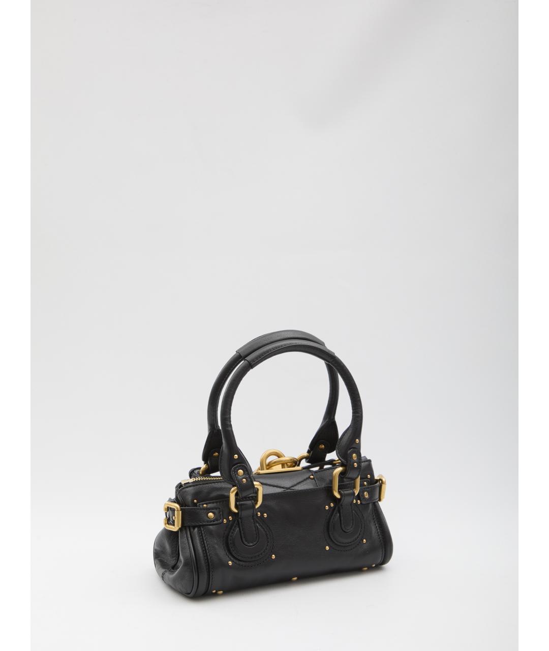 CHLOE Черная кожаная сумка через плечо, фото 2