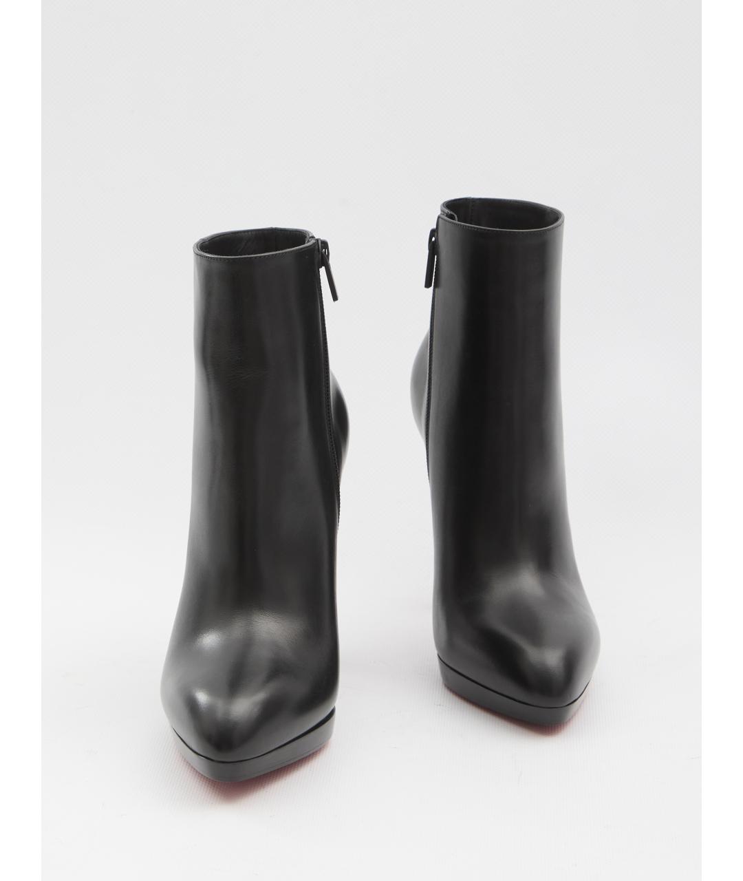 CHRISTIAN LOUBOUTIN Черные кожаные ботильоны, фото 5