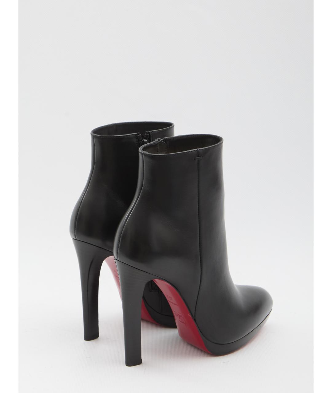 CHRISTIAN LOUBOUTIN Черные кожаные ботильоны, фото 3