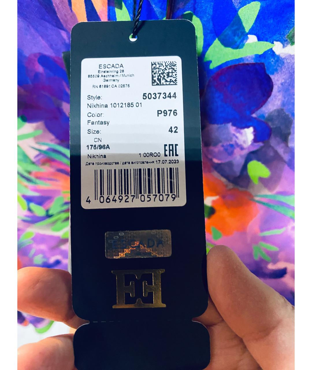 ESCADA Мульти шелковая блузы, фото 3