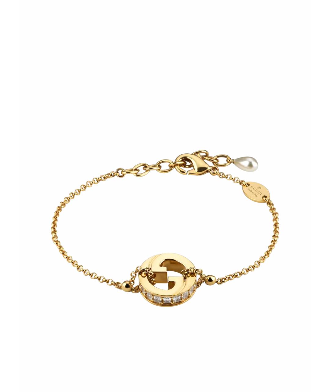 GUCCI Желтый латунный браслет, фото 1