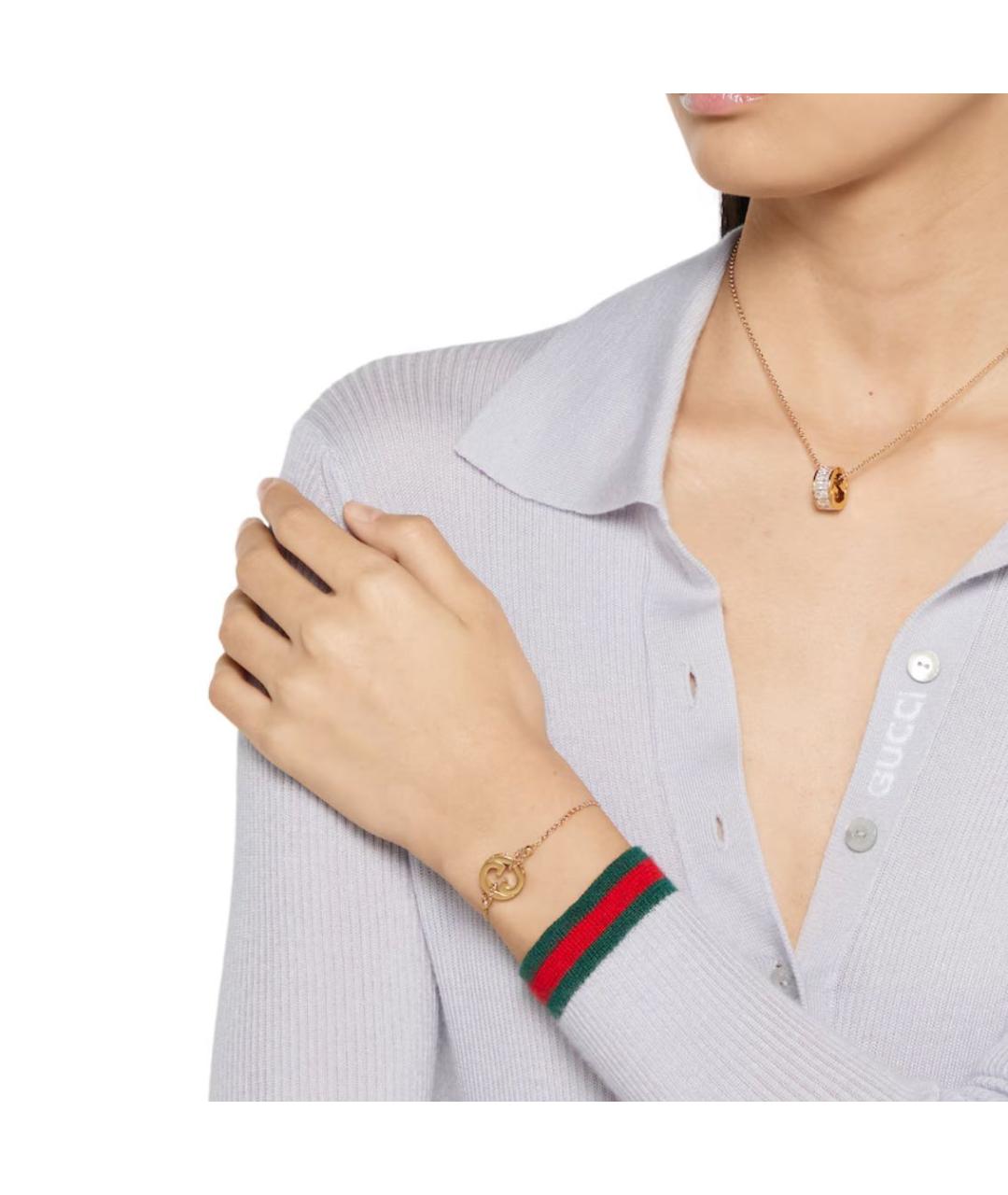 GUCCI Желтый латунный браслет, фото 2