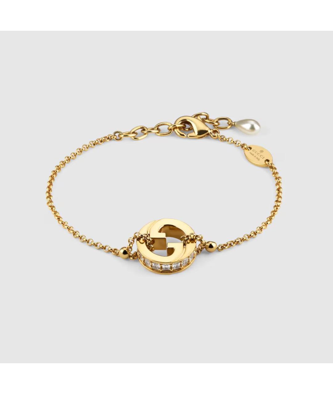 GUCCI Желтый латунный браслет, фото 4
