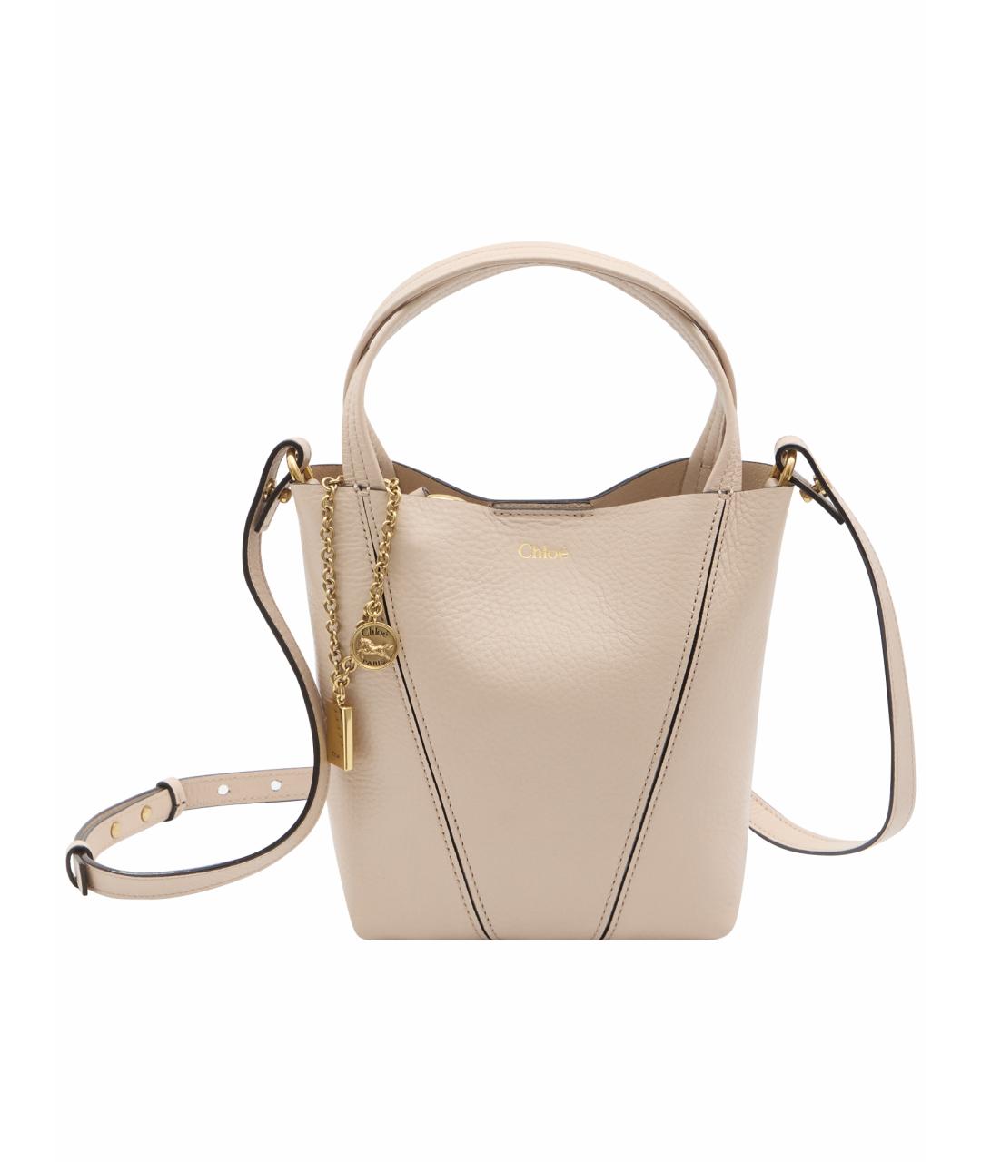 CHLOE Розовая кожаная сумка через плечо, фото 1