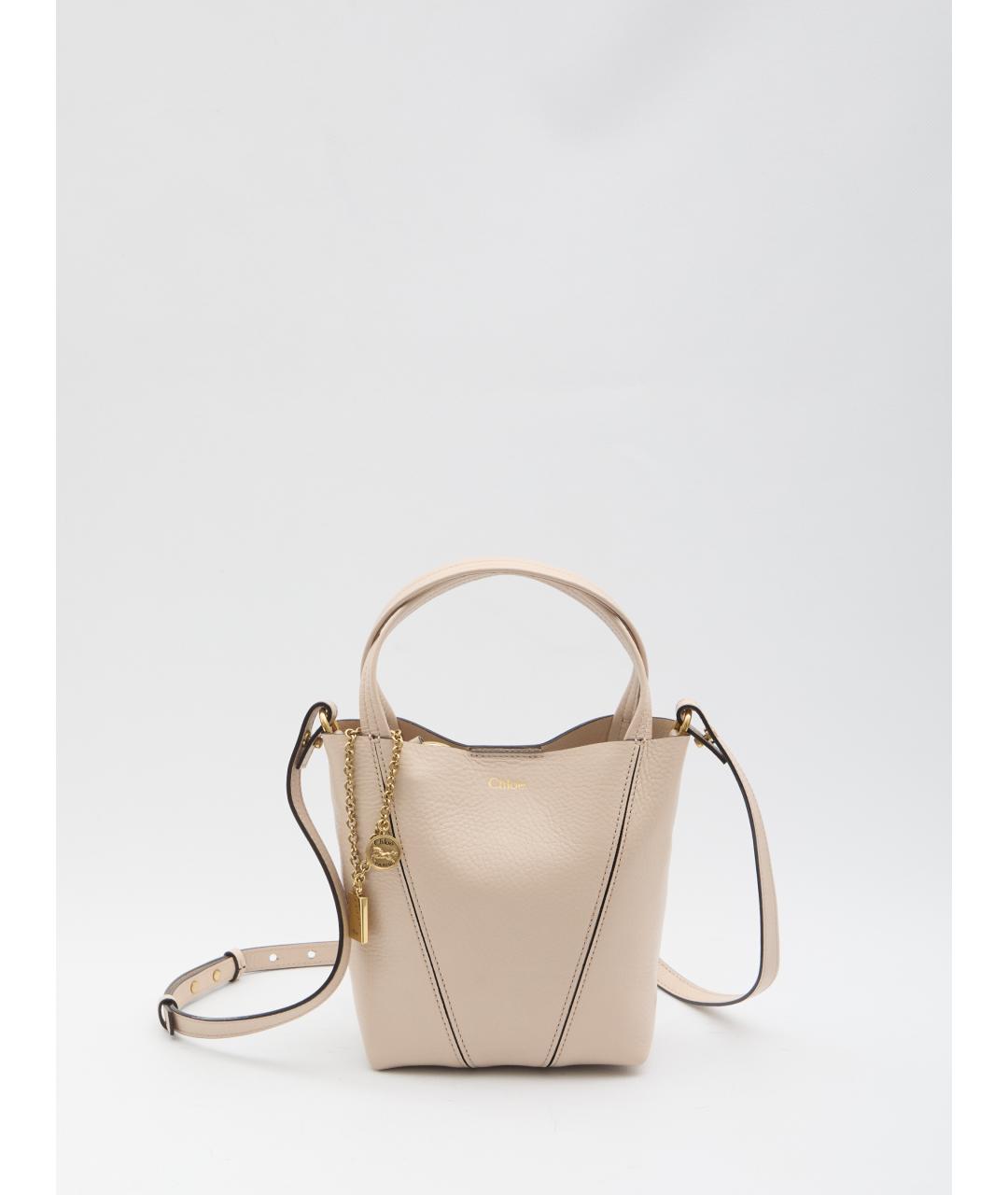 CHLOE Розовая кожаная сумка через плечо, фото 5