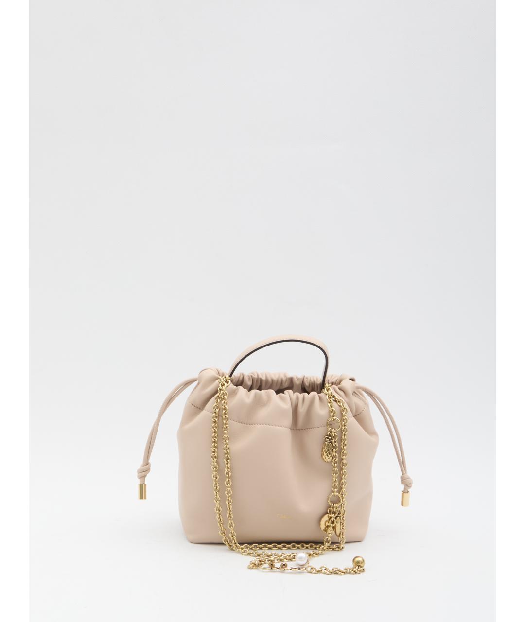 CHLOE Розовая кожаная сумка через плечо, фото 5