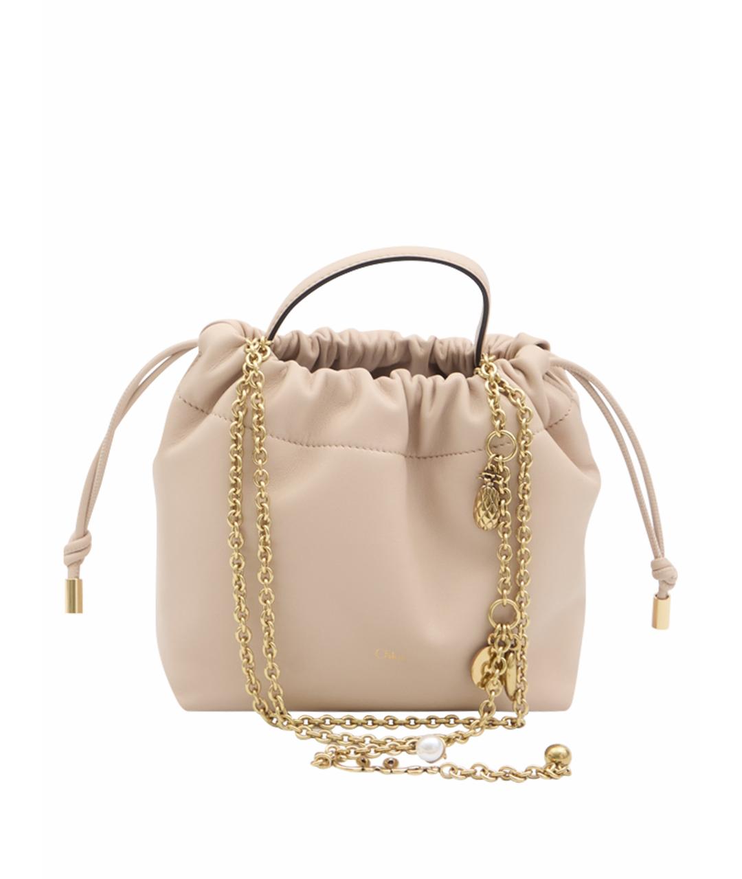 CHLOE Розовая кожаная сумка через плечо, фото 1