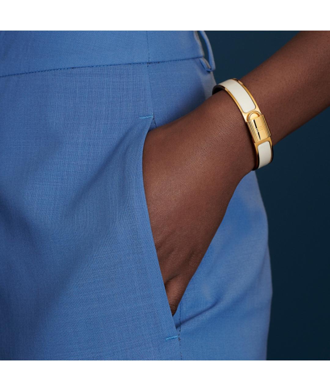 HERMES Белый металлический браслет, фото 2