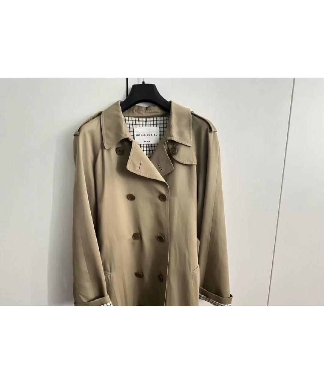 SONIA RYKIEL Бежевый хлопковый тренч/плащ, фото 4