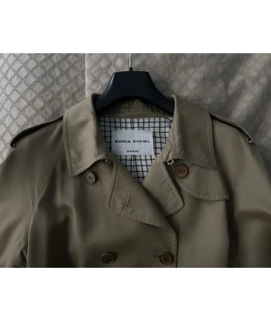 SONIA RYKIEL Бежевый хлопковый тренч/плащ, фото 3