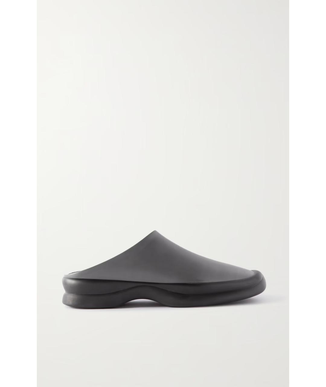 THE ROW Серые кожаные мюли, фото 6