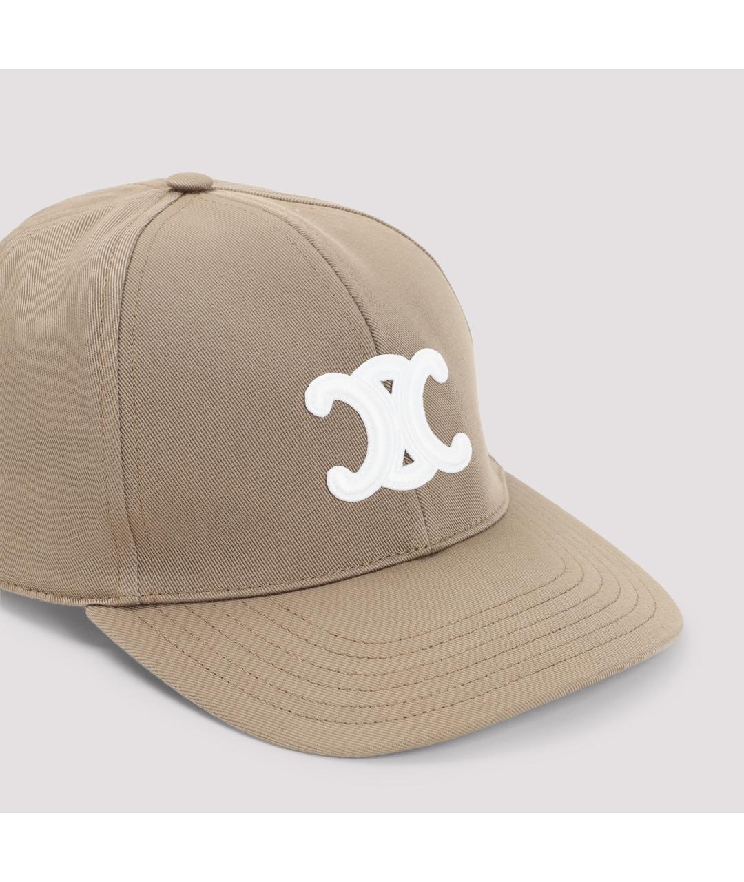 CELINE Серая кожаная кепка, фото 3