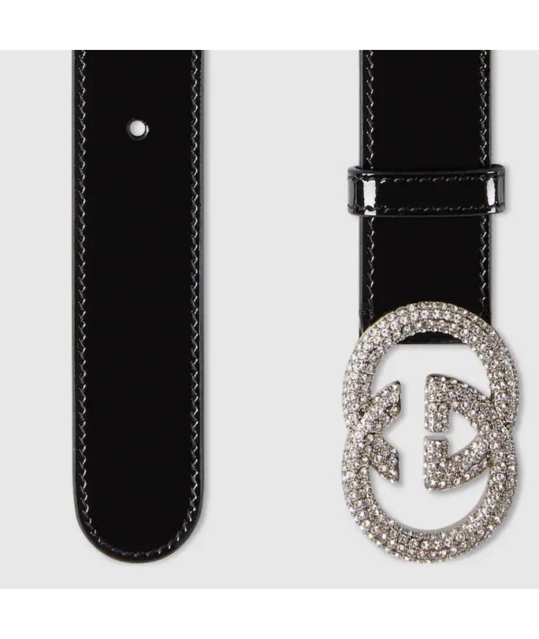 GUCCI Черный кожаный ремень, фото 2