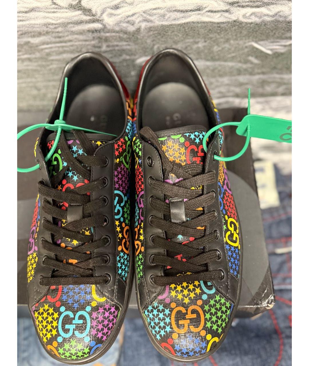 GUCCI Мульти неопреновые низкие кроссовки / кеды, фото 5