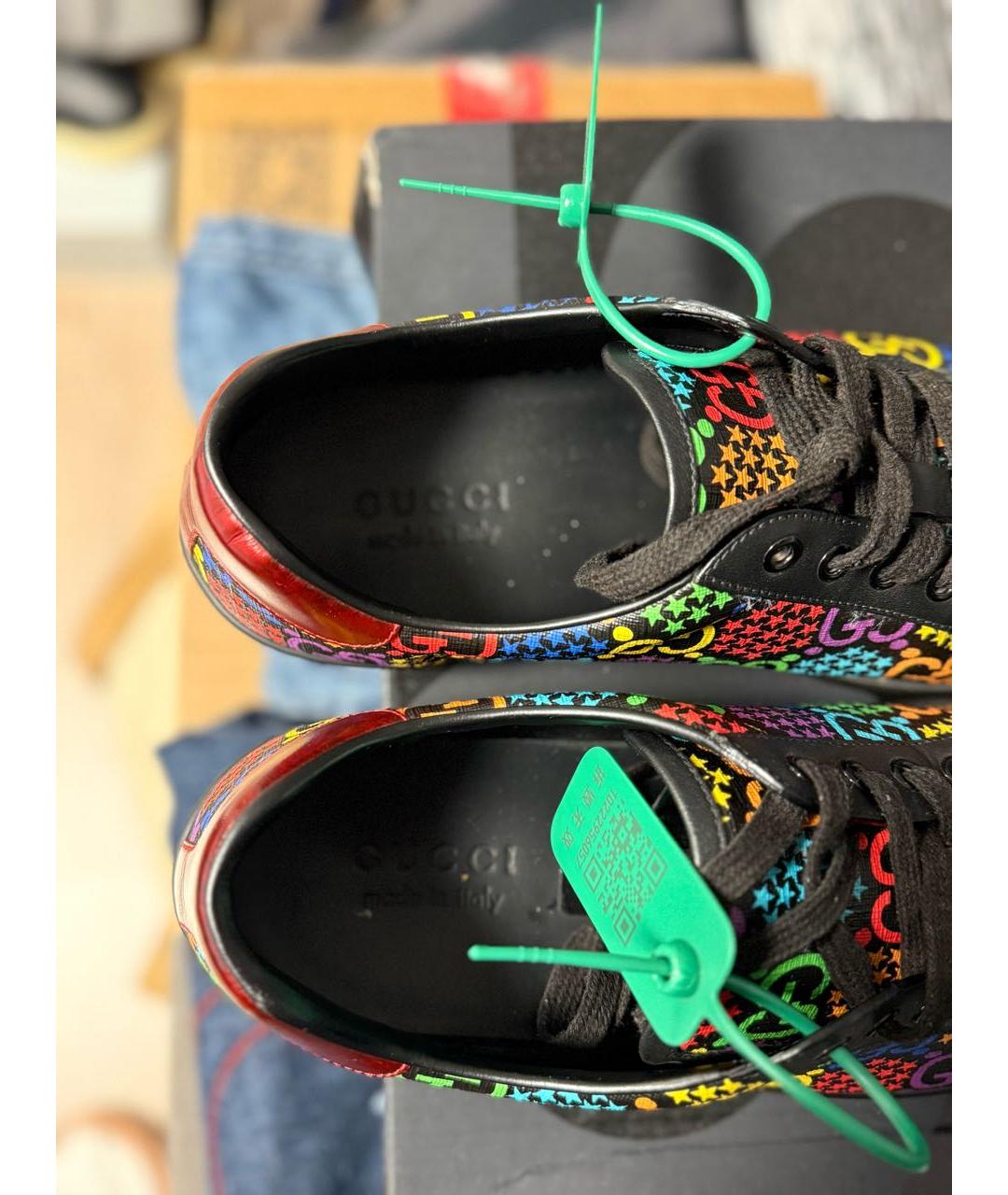 GUCCI Мульти неопреновые низкие кроссовки / кеды, фото 4