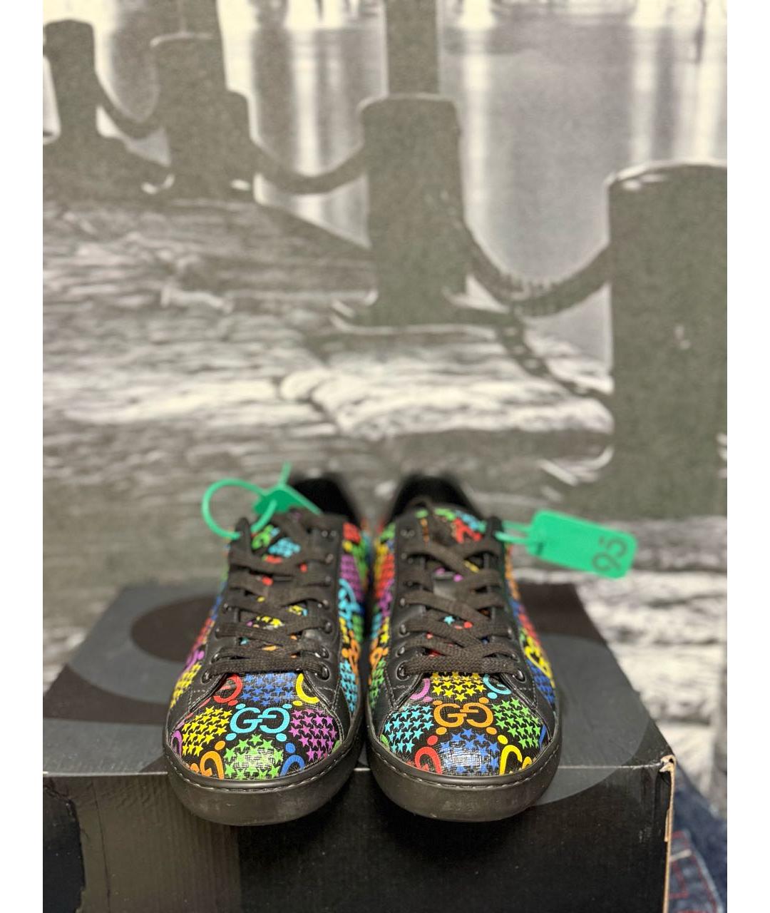 GUCCI Мульти неопреновые низкие кроссовки / кеды, фото 2