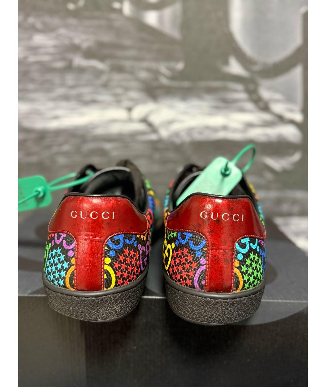 GUCCI Мульти неопреновые низкие кроссовки / кеды, фото 3