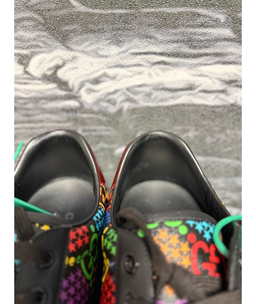 GUCCI Мульти неопреновые низкие кроссовки / кеды, фото 6
