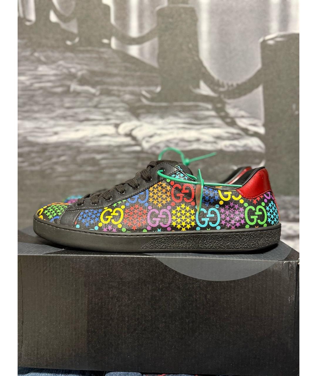 GUCCI Мульти неопреновые низкие кроссовки / кеды, фото 8