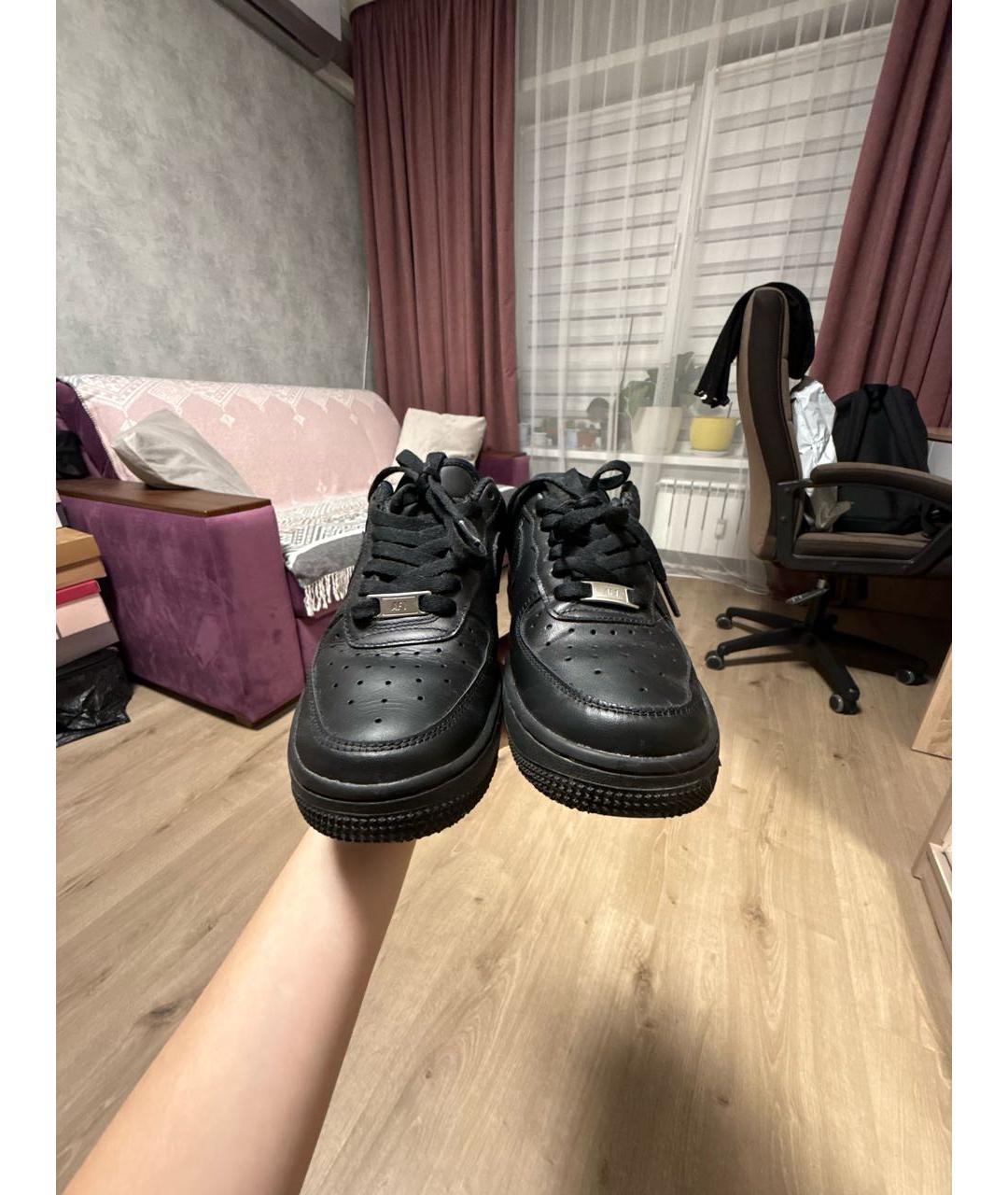 NIKE Черные кожаные кроссовки, фото 2