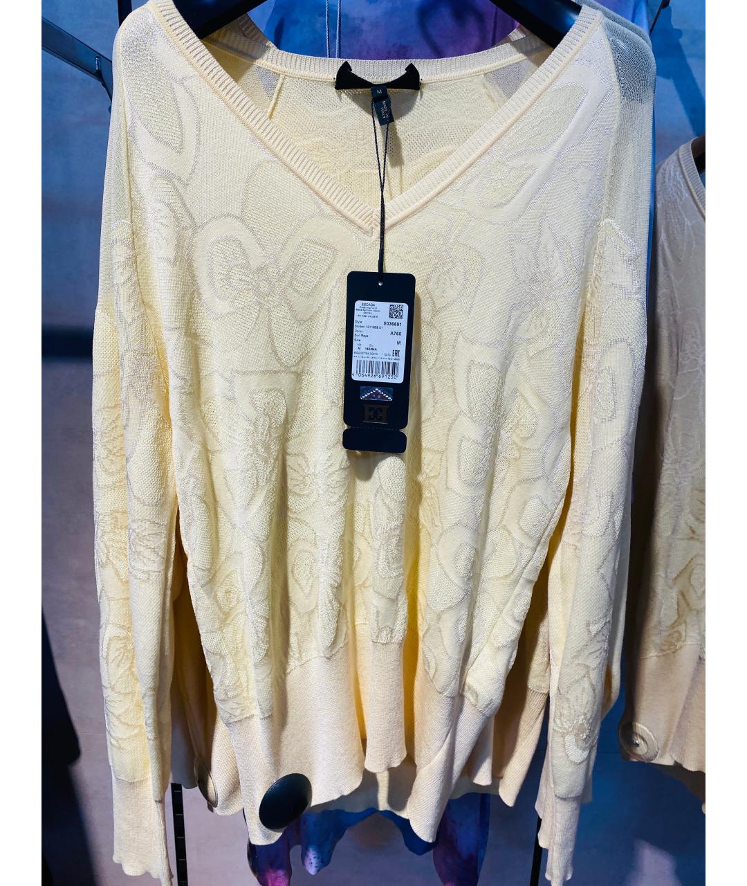 ESCADA Желтый вискозный джемпер / свитер, фото 4