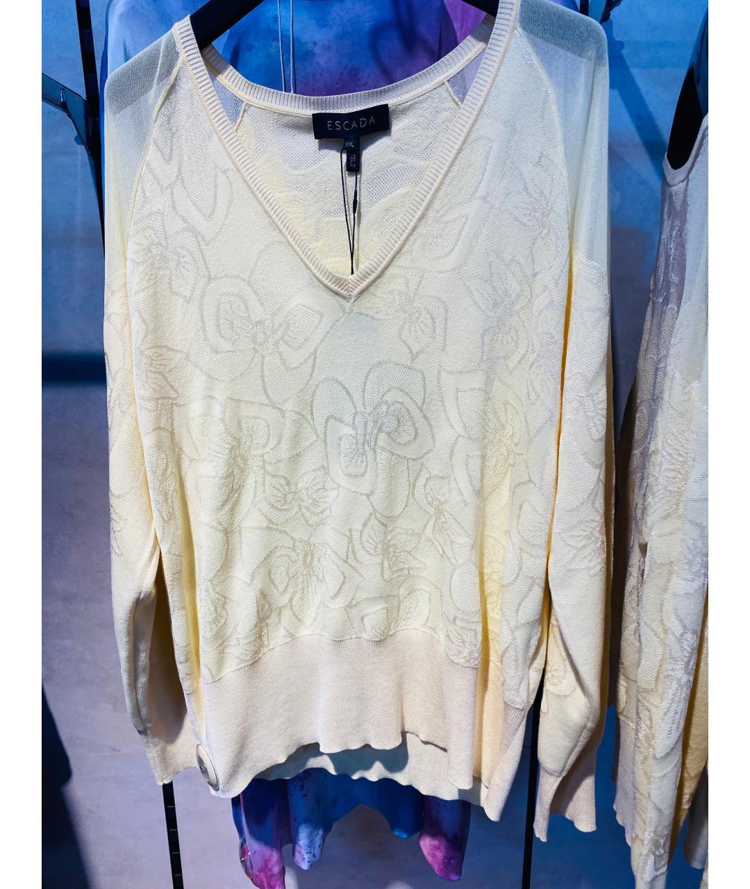 ESCADA Желтый вискозный джемпер / свитер, фото 7